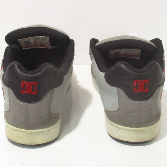 DC Net 302361 Mens Gray Leather Skate Inspired Sneakers Shoes Size 15 - Picture 7 of 14